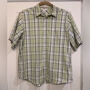 Y2K Ecko Unlimited Men’s Green Plaid Short Sleeve XXL Button Up Shirt. 2990